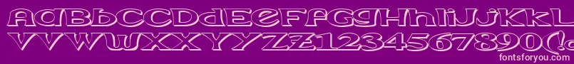Extrasom Font – Pink Fonts on Purple Background