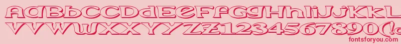 Extrasom Font – Red Fonts on Pink Background