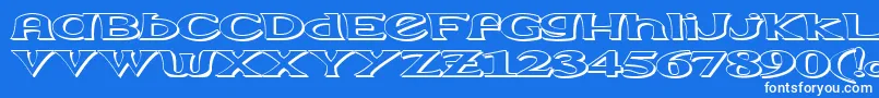 Extrasom Font – White Fonts on Blue Background