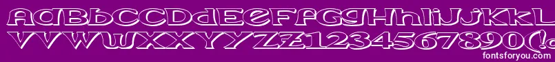 Extrasom Font – White Fonts on Purple Background