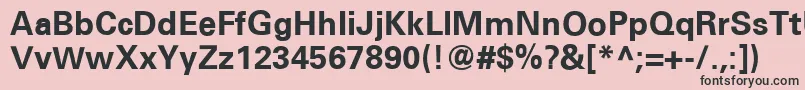 UniversCe65Bold Font – Black Fonts on Pink Background