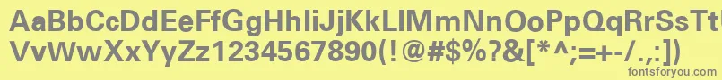 UniversCe65Bold Font – Gray Fonts on Yellow Background