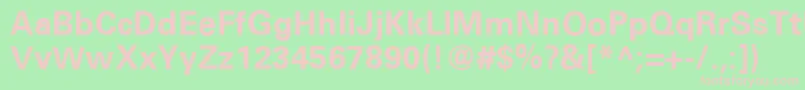 UniversCe65Bold Font – Pink Fonts on Green Background