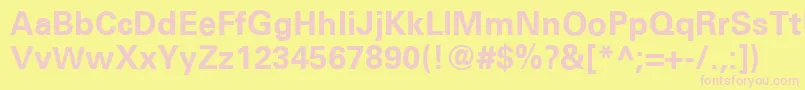 UniversCe65Bold Font – Pink Fonts on Yellow Background