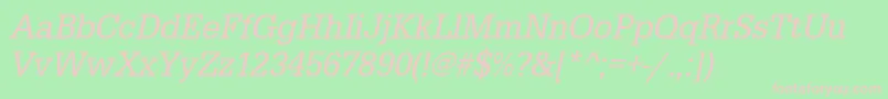 UrwegyptiennetextnarOblique Font – Pink Fonts on Green Background