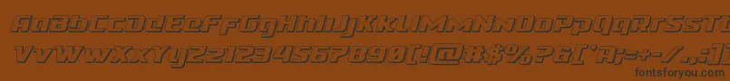 Cobaltalien3Dital Font – Black Fonts on Brown Background