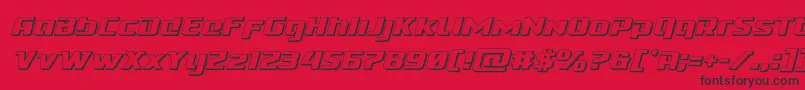 Cobaltalien3Dital Font – Black Fonts on Red Background