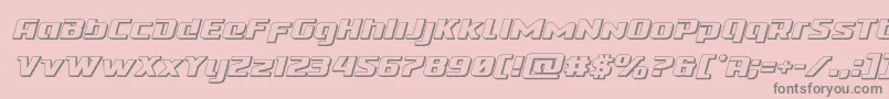 Cobaltalien3Dital Font – Gray Fonts on Pink Background