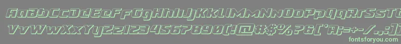 Cobaltalien3Dital Font – Green Fonts on Gray Background