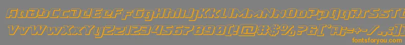 Cobaltalien3Dital Font – Orange Fonts on Gray Background