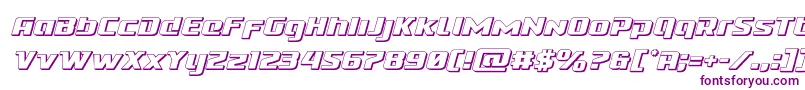 Cobaltalien3Dital Font – Purple Fonts on White Background