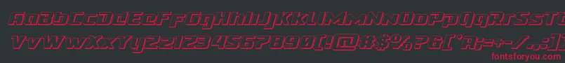Cobaltalien3Dital Font – Red Fonts on Black Background