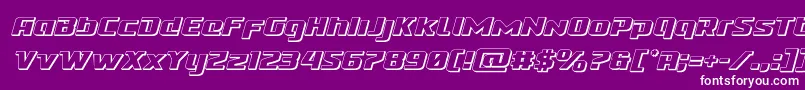 fuente Cobaltalien3Dital – Fuentes Blancas Sobre Fondo Morado