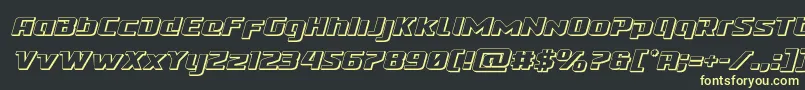Cobaltalien3Dital Font – Yellow Fonts on Black Background