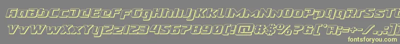 Cobaltalien3Dital Font – Yellow Fonts on Gray Background