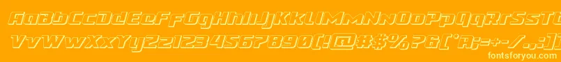 Cobaltalien3Dital Font – Yellow Fonts on Orange Background