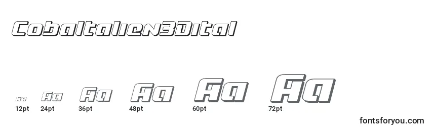 Cobaltalien3Dital Font Sizes