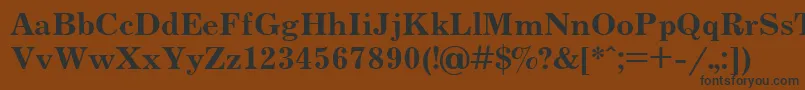 Jrn75-Schriftart – Schwarze Schriften auf braunem Hintergrund
