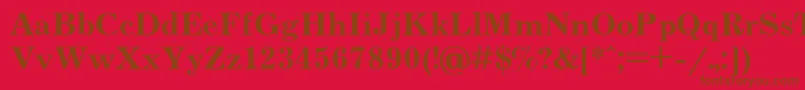 Jrn75 Font – Brown Fonts on Red Background