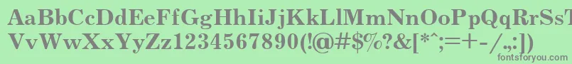 フォントJrn75 – 緑の背景に灰色の文字