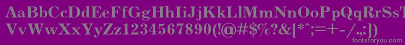 Weitere Informationen zur Jrn75-Schriftart Jrn75-Schriftart – Graue Schriften auf violettem Hintergrund