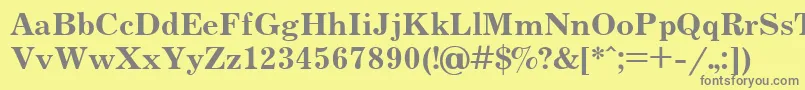 Jrn75 Font – Gray Fonts on Yellow Background