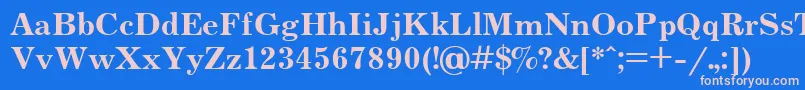 Jrn75 Font – Pink Fonts on Blue Background