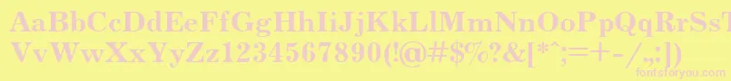 Jrn75 Font – Pink Fonts on Yellow Background