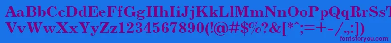 Jrn75 Font – Purple Fonts on Blue Background