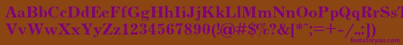 Jrn75 Font – Purple Fonts on Brown Background