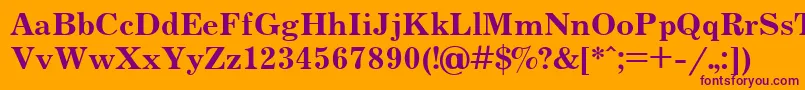 Jrn75 Font – Purple Fonts on Orange Background