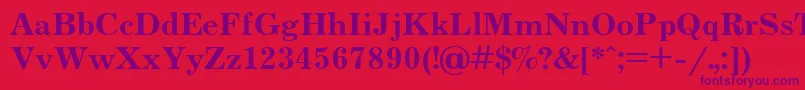 Jrn75 Font – Purple Fonts on Red Background