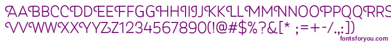 Myra4fCapsLight Font – Purple Fonts on White Background