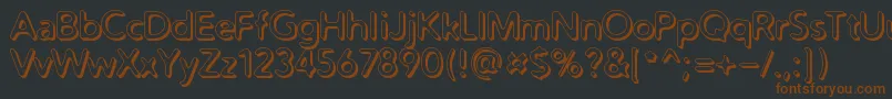 DistroBev Font – Brown Fonts on Black Background