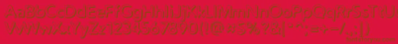 DistroBev Font – Brown Fonts on Red Background