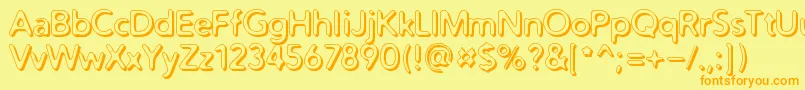 DistroBev Font – Orange Fonts on Yellow Background