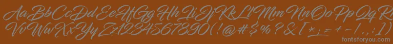 InfiniteStroke Font – Gray Fonts on Brown Background