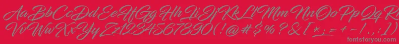 InfiniteStroke Font – Gray Fonts on Red Background