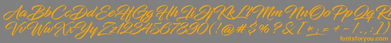 InfiniteStroke Font – Orange Fonts on Gray Background