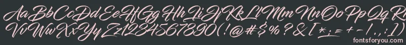 InfiniteStroke Font – Pink Fonts on Black Background