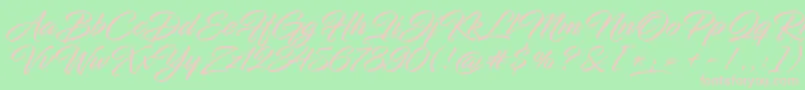 InfiniteStroke Font – Pink Fonts on Green Background