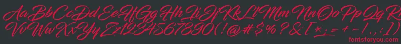 InfiniteStroke Font – Red Fonts on Black Background