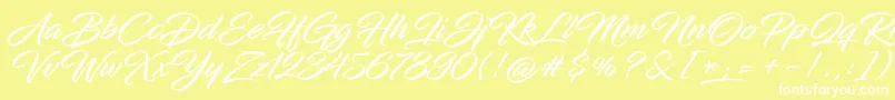 InfiniteStroke Font – White Fonts on Yellow Background