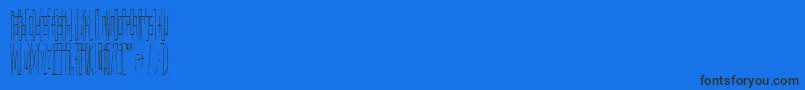 Czcionka Wadlow – czarne czcionki na niebieskim tle