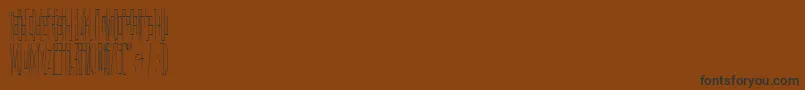 Czcionka Wadlow – czarne czcionki na brązowym tle