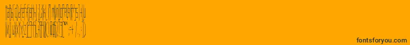 Шрифт Wadlow – чёрные шрифты на оранжевом фоне