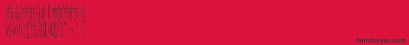 Fonte Wadlow – fontes pretas em um fundo vermelho