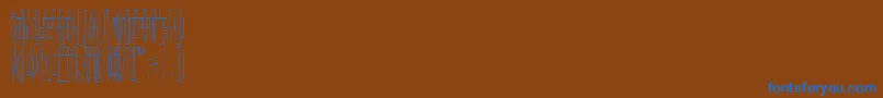 Czcionka Wadlow – niebieskie czcionki na brązowym tle