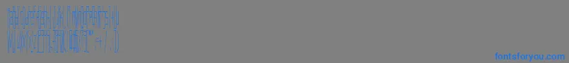フォントWadlow – 灰色の背景に青い文字