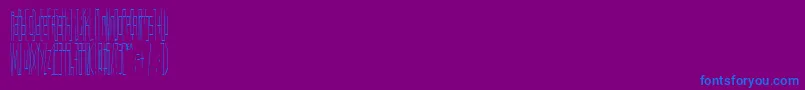 フォントWadlow – 紫色の背景に青い文字